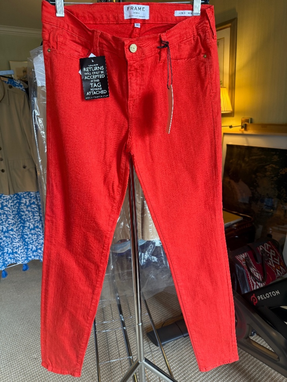 NWT FRAME Le Skinny de Jeanne Red Skinny Jeans Size 32 Net-a-Porter